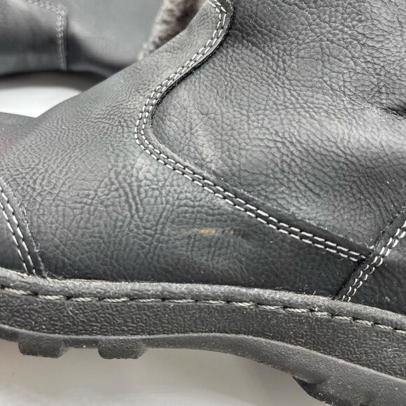 Khombu size 8 side zip faux fur ankle boots - Picture 8 of 8